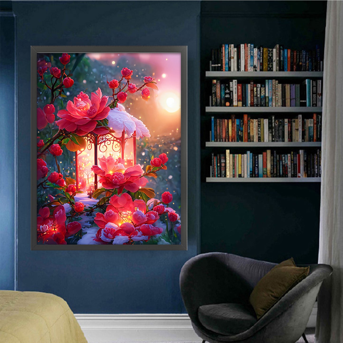 Camellia - 11CT Stamped Cross Stitch 50*68CM (Mona Lisa Brand)