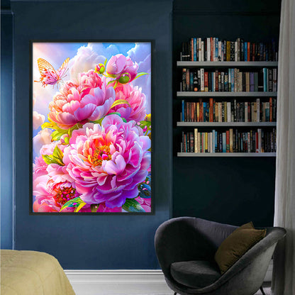 Peony - 11CT Stamped Cross Stitch 50*70CM (Mona Lisa Brand)