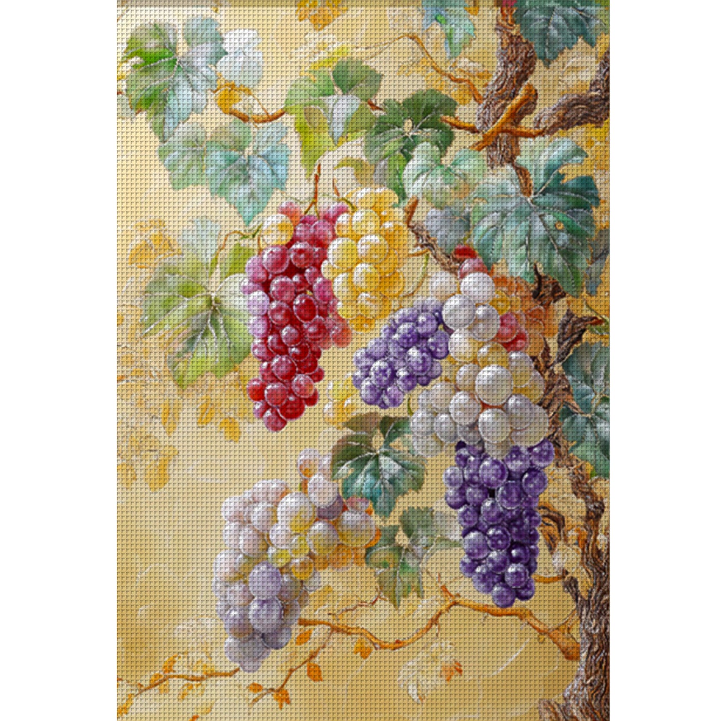 Family And Fortune Grapes - 11CT Stamped Cross Stitch 50*70CM(Mona Lisa Brand)