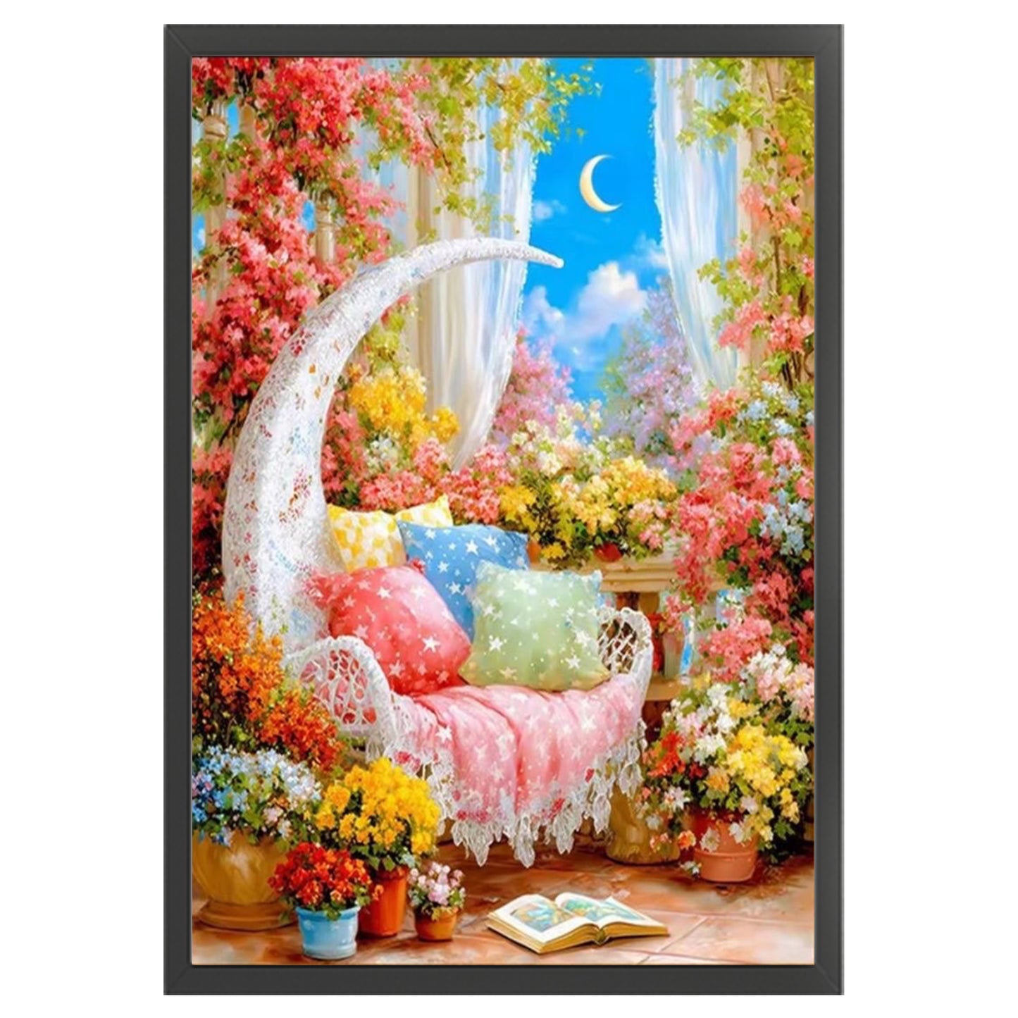 Sofa And Moon - 11CT Stamped Cross Stitch 50*75CM(Mona Lisa Brand)