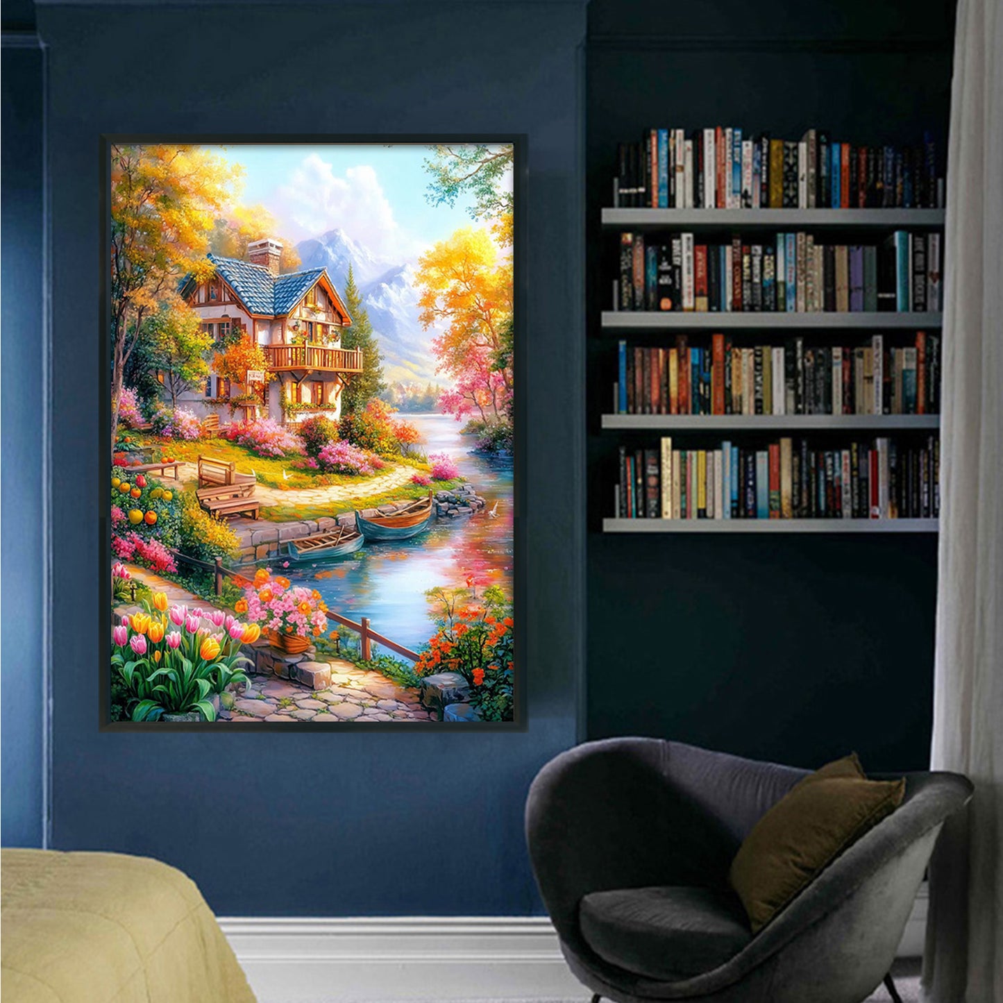 Lake Como Holiday - 11CT Stamped Cross Stitch 50*70CM(Mona Lisa Brand)