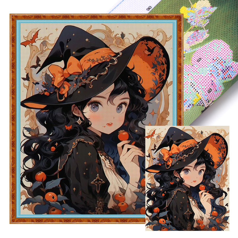 Halloween Witch - 11CT Stamped Cross Stitch 40*50CM