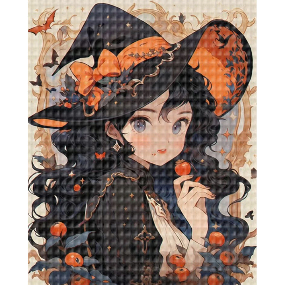 Halloween Witch - 11CT Stamped Cross Stitch 40*50CM