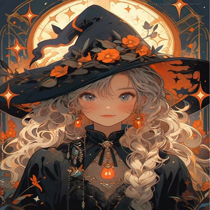 Halloween Witch - 11CT Stamped Cross Stitch 40*50CM