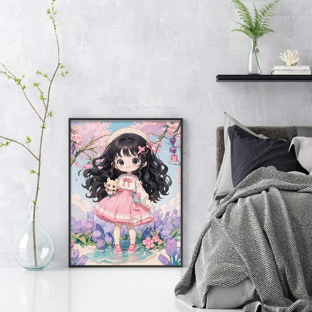Anime Girl - 11CT Stamped Cross Stitch 40*56CM