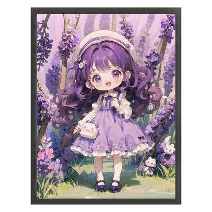 Anime Girl - 11CT Stamped Cross Stitch 40*56CM