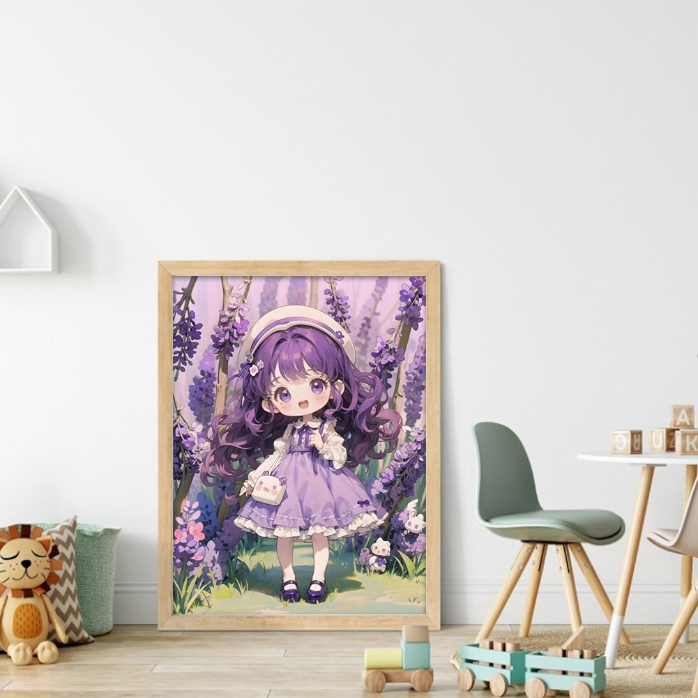 Anime Girl - 11CT Stamped Cross Stitch 40*56CM