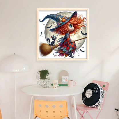 Halloween Witch - 11CT Stamped Cross Stitch 40*40CM
