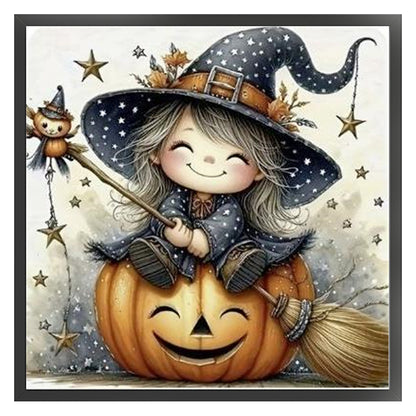 Halloween Witch - 11CT Stamped Cross Stitch 40*40CM