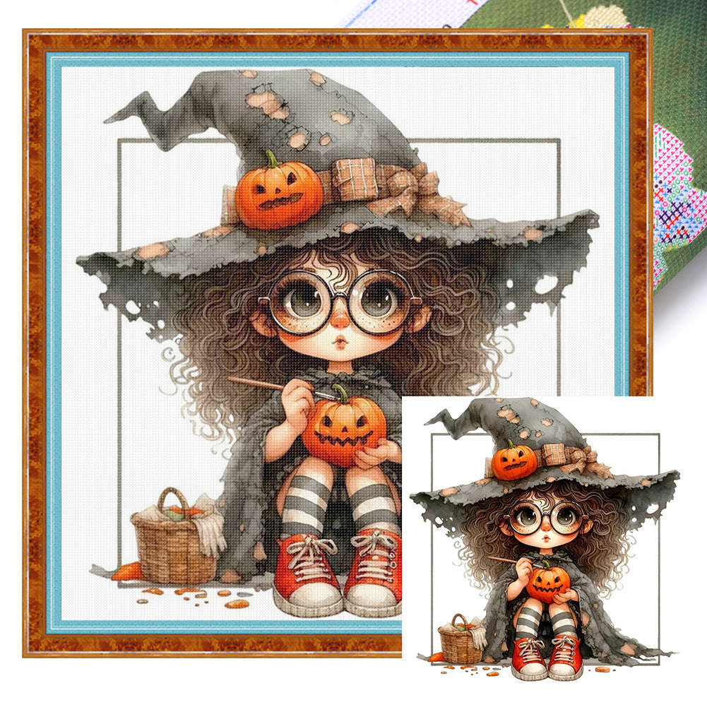 Halloween Witch - 11CT Stamped Cross Stitch 40*40CM