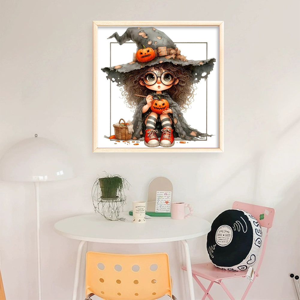 Halloween Witch - 11CT Stamped Cross Stitch 40*40CM