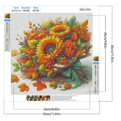 Autumn Bouquets - Full Round Drill Diamond Painting 40*40CM
