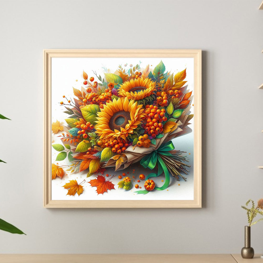 Autumn Bouquets - Full Round Drill Diamond Painting 40*40CM