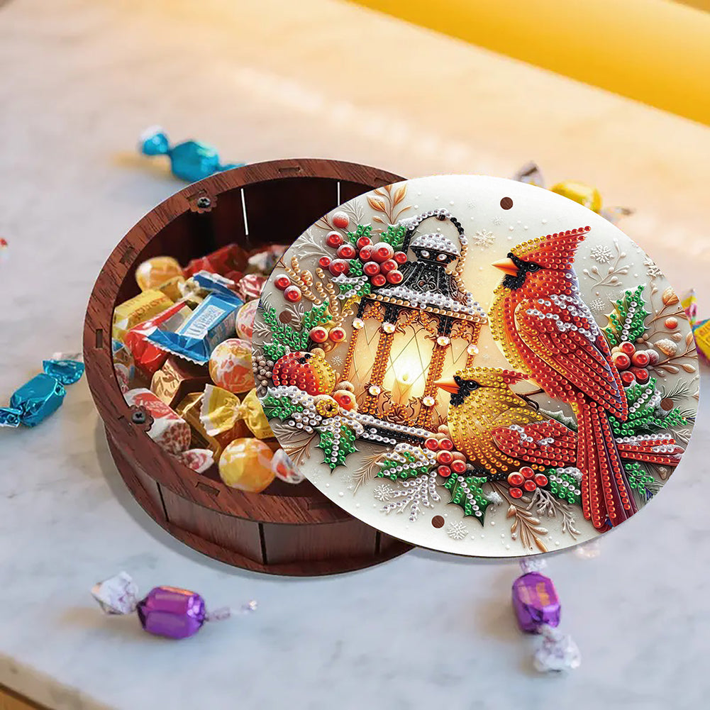 DIY Diamond Painting Storage Box Rhinestones Decorative Snack Case (Hummingbird)