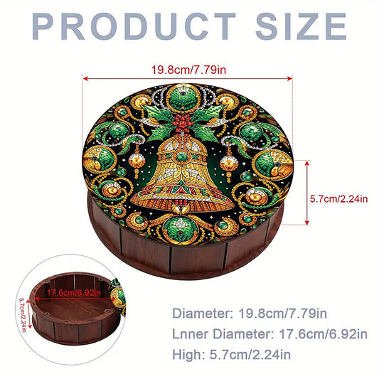 DIY Diamond Painting Storage Box Rhinestones Decorative Snack Case Kit (Bell)