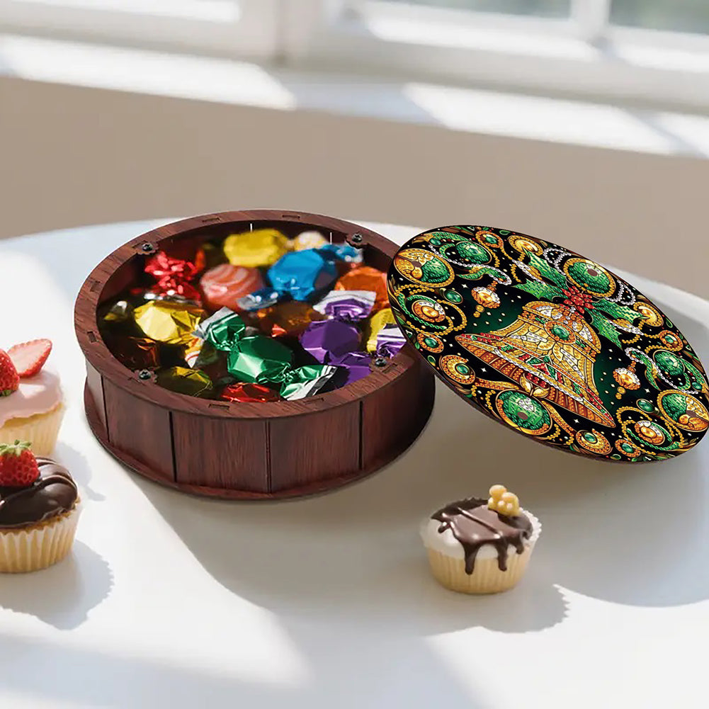 DIY Diamond Painting Storage Box Rhinestones Decorative Snack Case Kit (Bell)