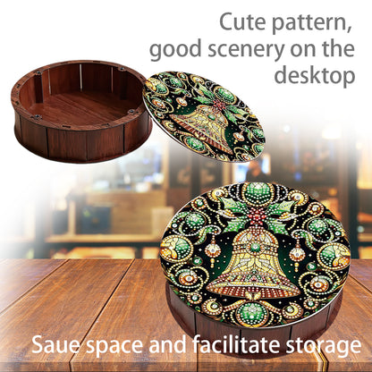 DIY Diamond Painting Storage Box Rhinestones Decorative Snack Case Kit (Bell)