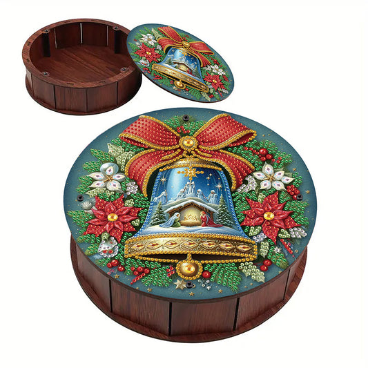 DIY Diamond Painting Storage Box Rhinestones Decor Snack Case (Christmas Bell)