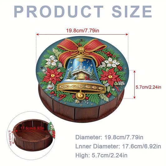 DIY Diamond Painting Storage Box Rhinestones Decor Snack Case (Christmas Bell)