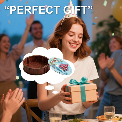 DIY Diamond Painting Storage Box Rhinestones Decorative Snack Case (Sailboat)