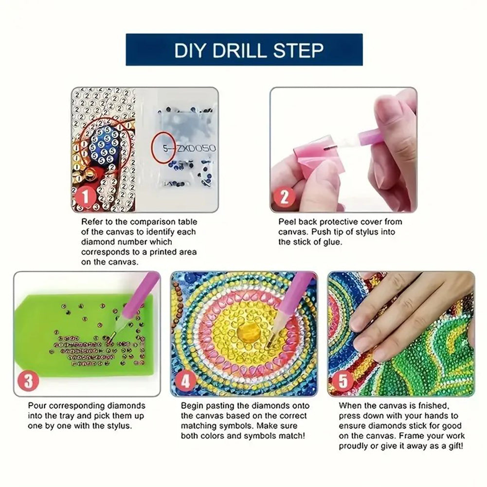 DIY Diamond Painting Storage Box Rhinestones Decorative Snack Case Kit (Tiger)