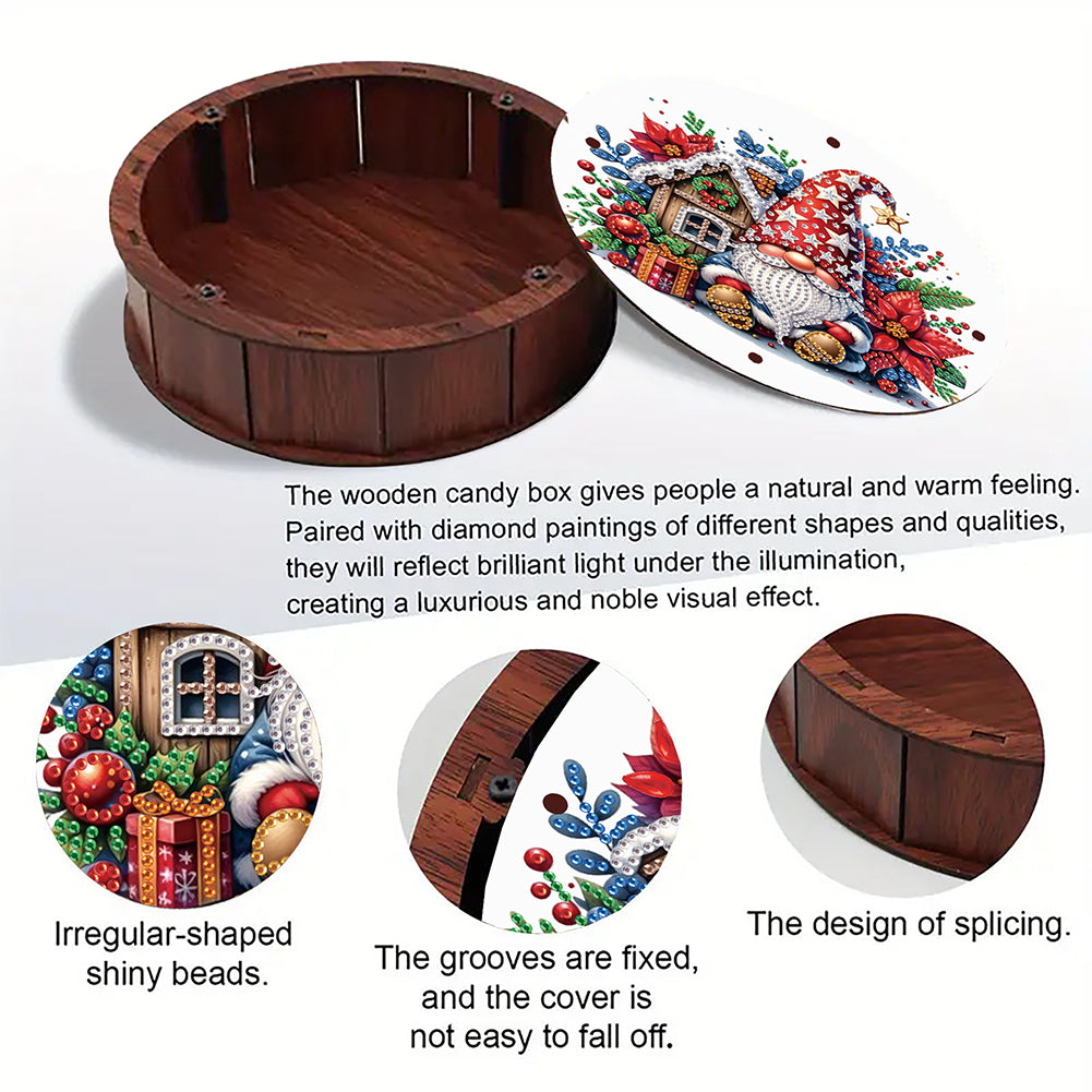DIY Diamond Painting Storage Box Rhinestones Decorative Snack Case Kit (Gnome)