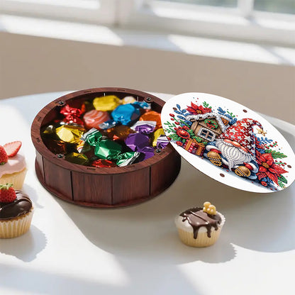 DIY Diamond Painting Storage Box Rhinestones Decorative Snack Case Kit (Gnome)
