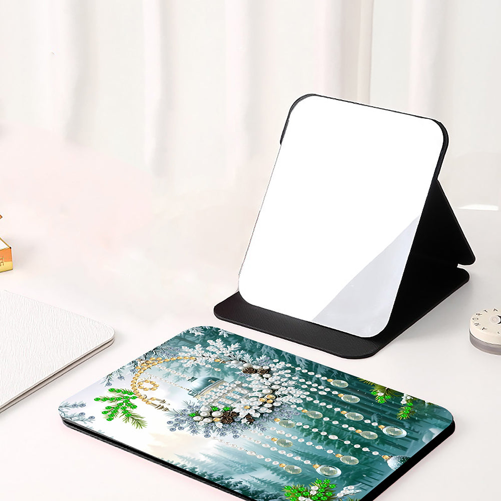 DIY Diamond Art Shiny Crystal Mirror Lightweight Standing Mirror (Dreamcatcher)