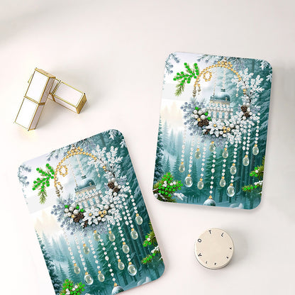 DIY Diamond Art Shiny Crystal Mirror Lightweight Standing Mirror (Dreamcatcher)