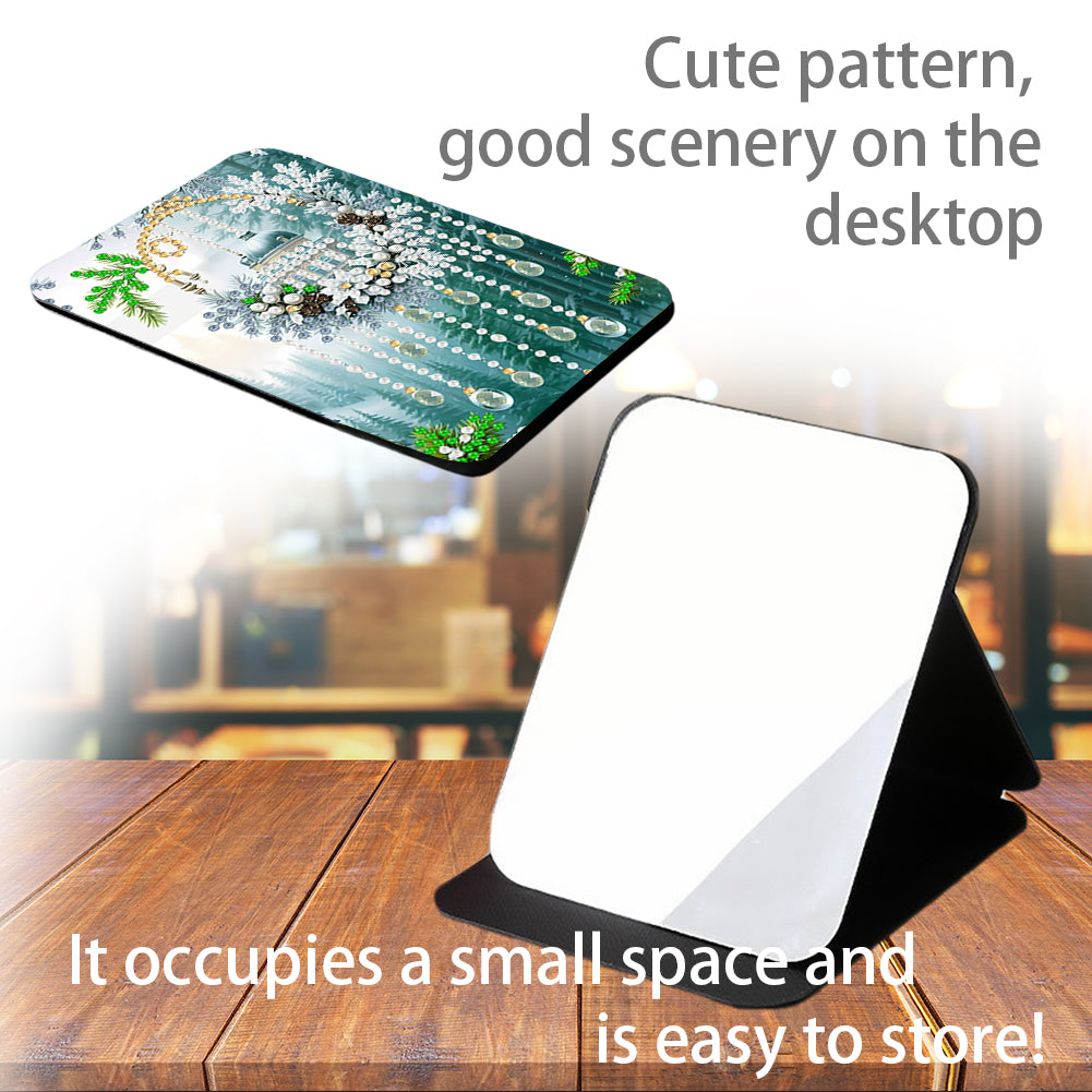 DIY Diamond Art Shiny Crystal Mirror Lightweight Standing Mirror (Dreamcatcher)