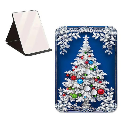 DIY Diamond Art Shiny Crystal Mirror Lightweight Standing Mirror(Christmas Tree)
