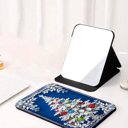DIY Diamond Art Shiny Crystal Mirror Lightweight Standing Mirror(Christmas Tree)