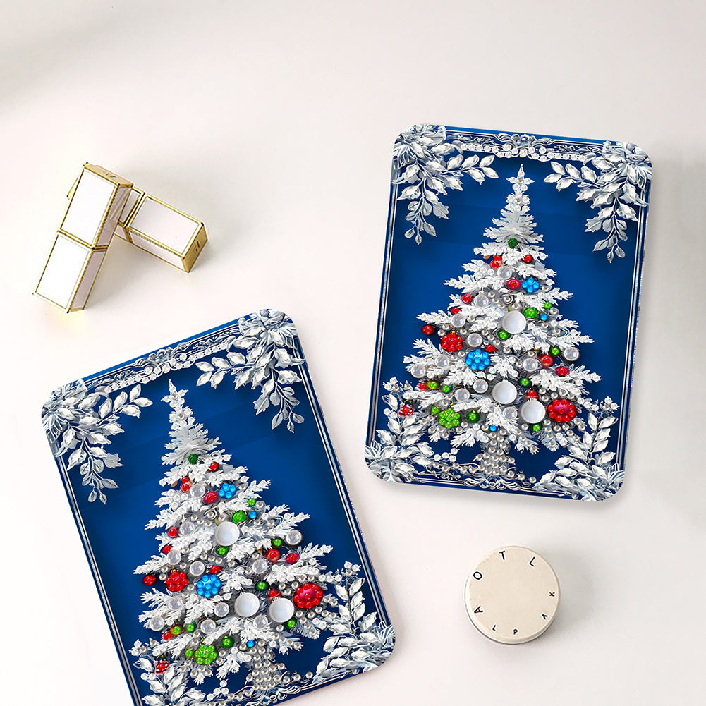 DIY Diamond Art Shiny Crystal Mirror Lightweight Standing Mirror(Christmas Tree)