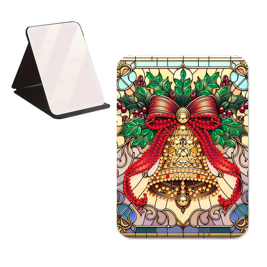 DIY Diamond Art Shiny Crystal Mirror Lightweight Standing Makeup Mirror (Bell)