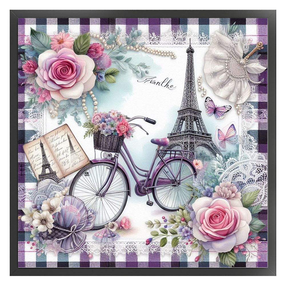 Bicycle - 11CT Stamped Cross Stitch 40*40CM
