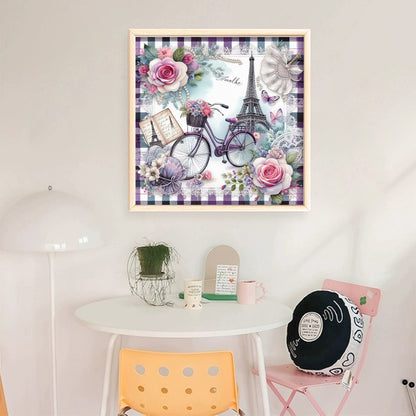 Bicycle - 11CT Stamped Cross Stitch 40*40CM
