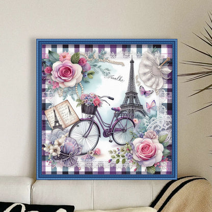 Bicycle - 11CT Stamped Cross Stitch 40*40CM