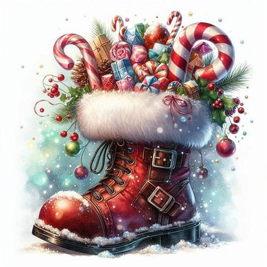 Christmas Boots - 11CT Stamped Cross Stitch 50*50CM