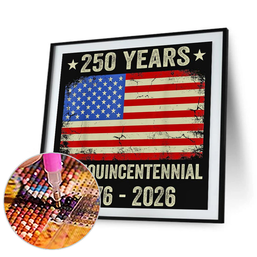 American 250Th Anniversary - Full Round Drill Diamond Painting 40*40CM