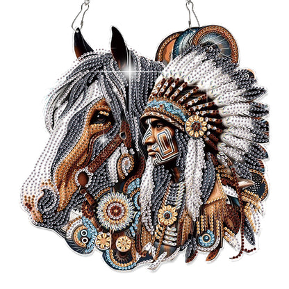 Indians 2D Flat DIY Rhinestone Diamond Art Pendants DIY Home Decor Hanging Charm