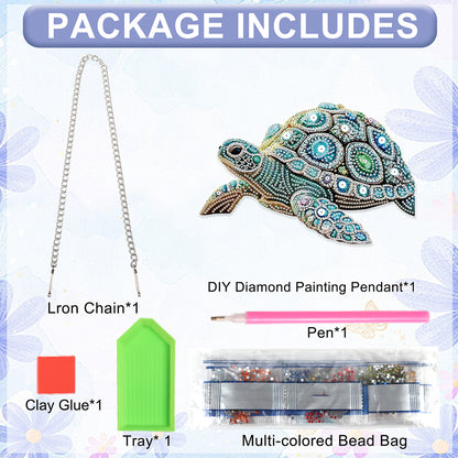 Sea Turtles 2D Flat DIY Hanging Diamond Art Kit Wall Hanging Art for Home Decor
