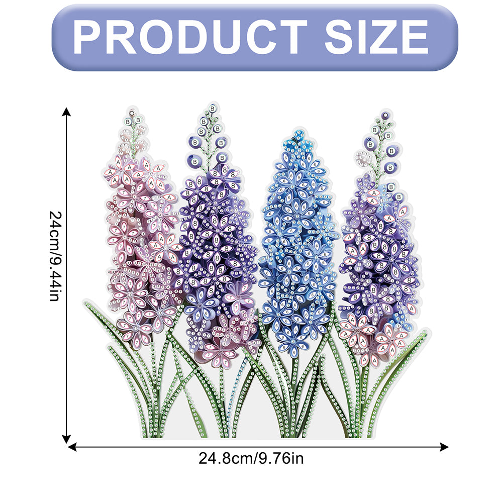 Lavender 2D Flat DIY Hanging Diamond Art Kits Window Hanging Art for Home Decor