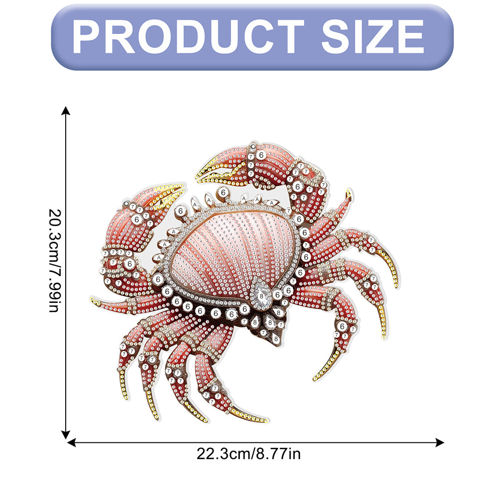 Crab 2D Flat DIY Hanging Diamond Art Kits Window Hanging Art for Home Decor