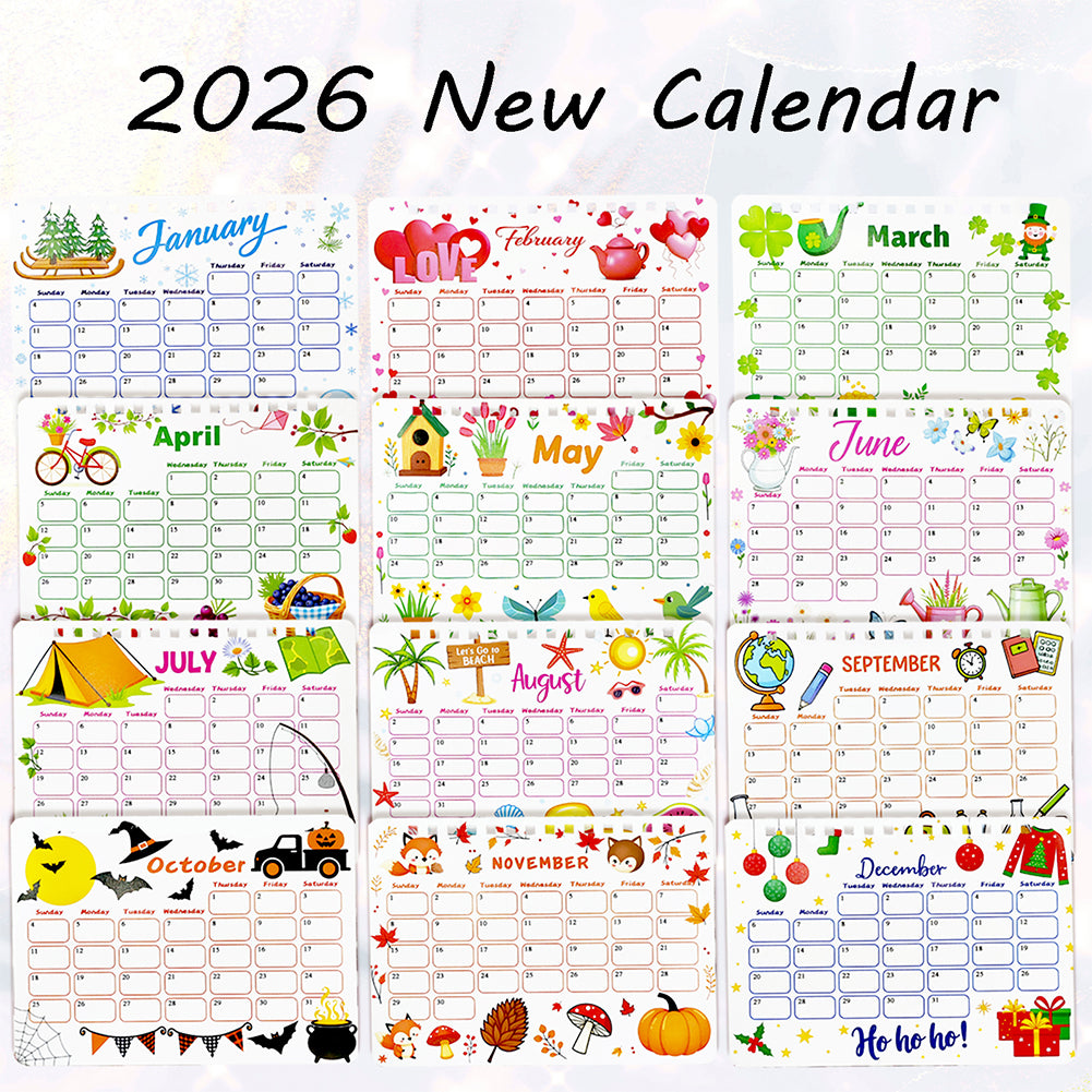 2026 Calendar Diamond Painting Kit Bird DIY Diamond Art Desk Calendar