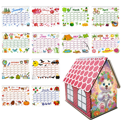 2026 Calendar Diamond Painting Kit Polar Bear DIY Diamond Art Desk Calendar