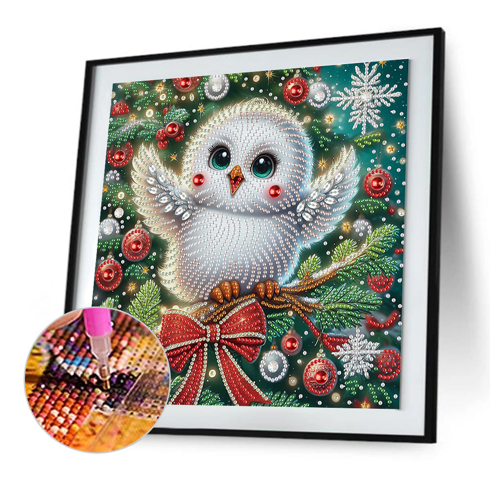 Christmas Owl - Special Shaped Drill Diamond Painting 30*30CM