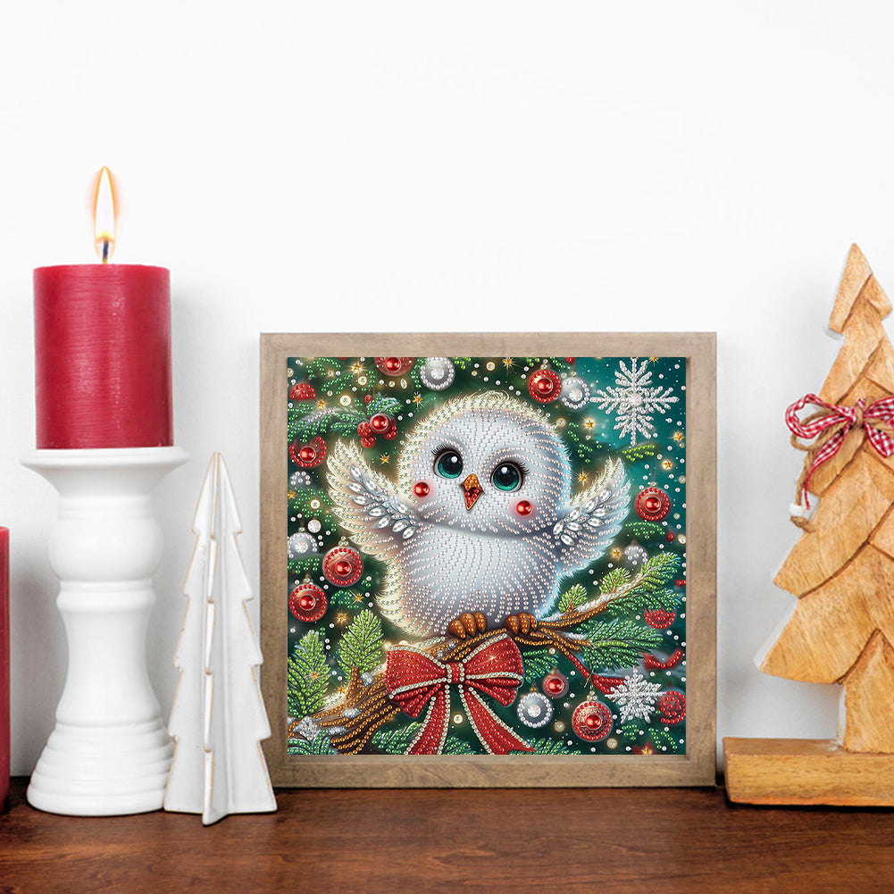 Christmas Owl - Special Shaped Drill Diamond Painting 30*30CM