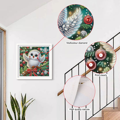 Christmas Owl - Special Shaped Drill Diamond Painting 30*30CM
