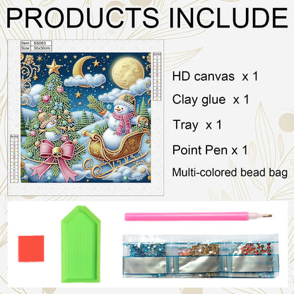 Christmas Snowman - Special Shaped Drill Diamond Painting 30*30CM