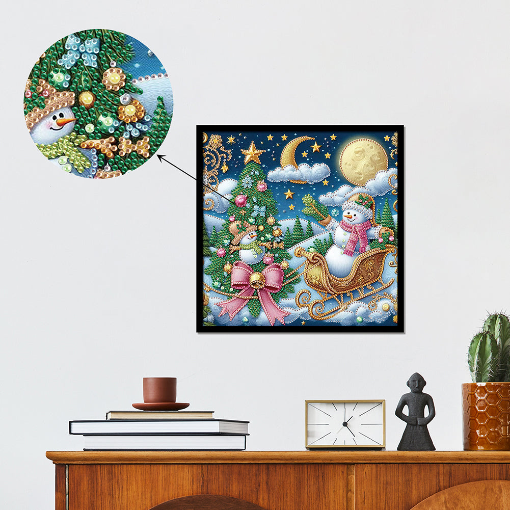 Christmas Snowman - Special Shaped Drill Diamond Painting 30*30CM